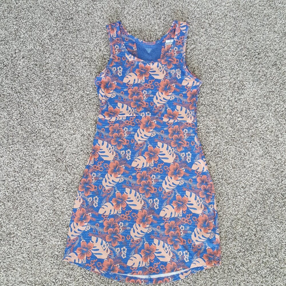 NEW Columbia UV UPF 50 PFG Freezer III Midway Bay Blue Floral Sporty Dress XS